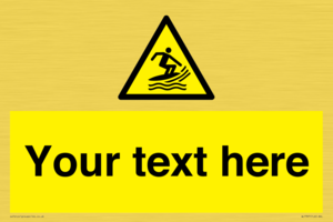 Custom Warning surf craft area